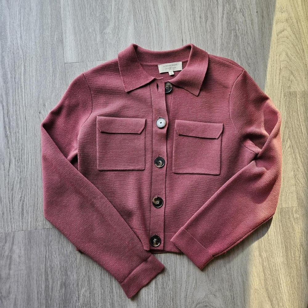 Sezane Betty Cardigan in Rosewood, XS